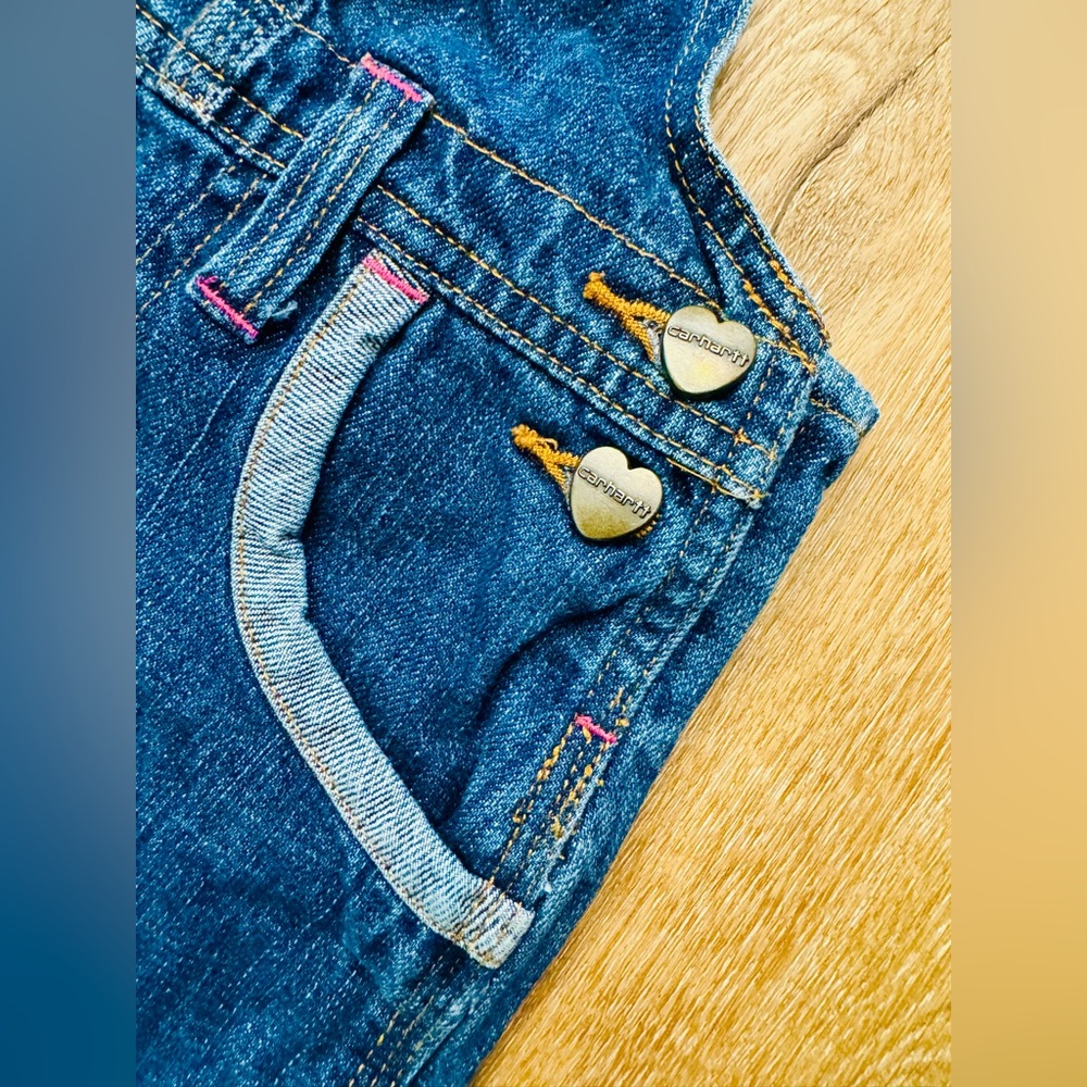 Carhartt Girls Denim Overalls Size 12 - Picture 2 of 8